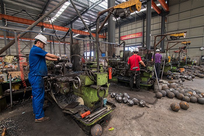 永城网架配件车间